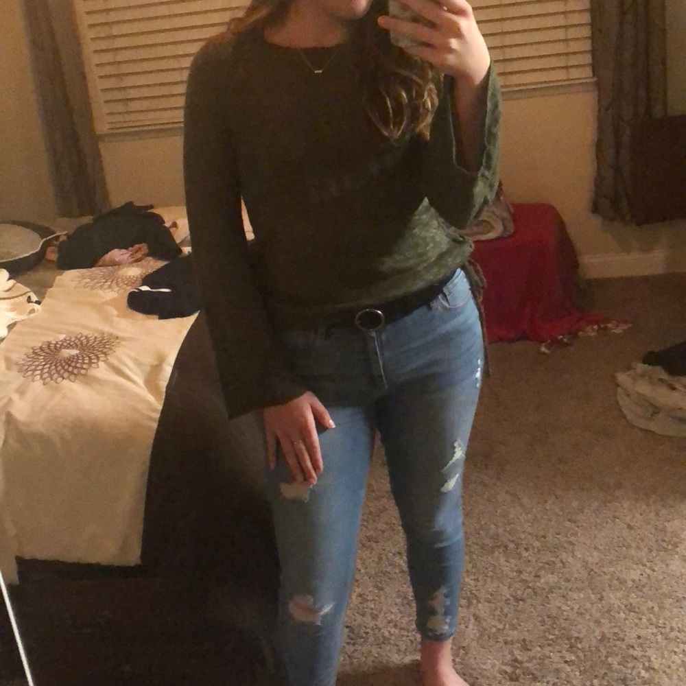 Olive green sweater!